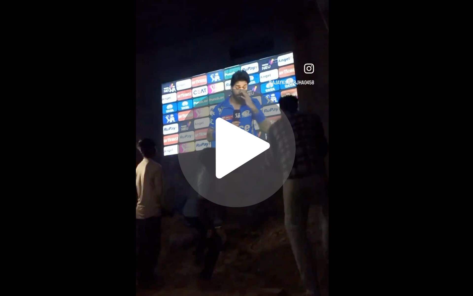[Watch] Fans Throw Shoes & Stones At Screen As Hardik Pandya Comes For Interview